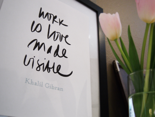 Work is Love Made Visible free download and wallpaper by Lauren Hardage for Aeolidia