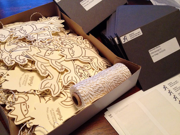 Aeolidia letterpressed new year's cards