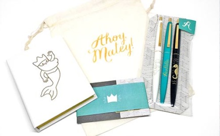 silkscreened muslin bags