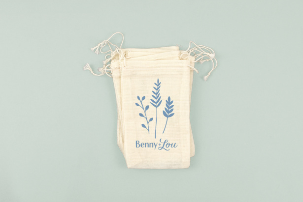 muslin bag design for a children's brand