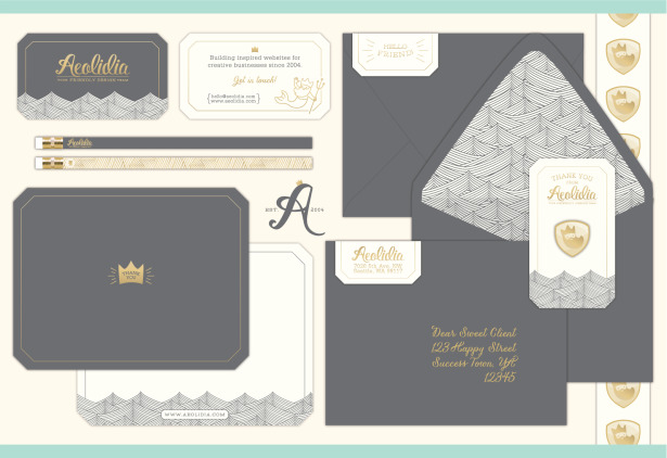Aeolidia business stationery design
