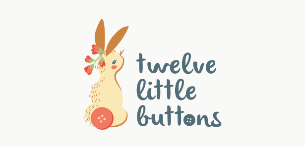 Twelve Little Buttons logo and brand identity