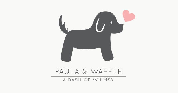 Paula & Waffle logo and brand identity Paula & Waffle logo and brand identity