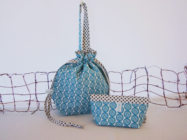 Indie Untangled logo on Spoonflower fabric