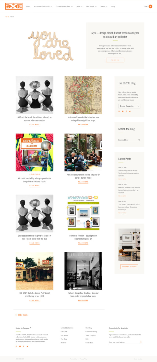 Shopify blog: 20×200