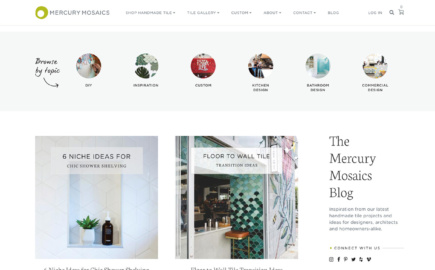 Shopify blog: Mercury Mosaics