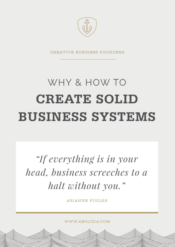 Why do you need systems? As a sole proprietor of your business, everything is in your head! That means that without you, business screeches to a halt. You have no good way to go on vacation, recover from an illness, or deal with a family emergency.