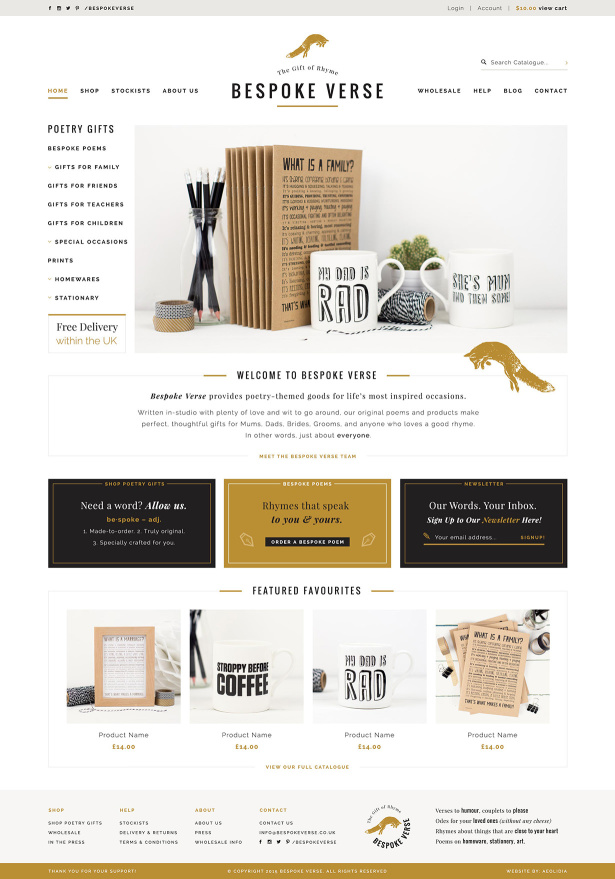 Bespoke Verse website design