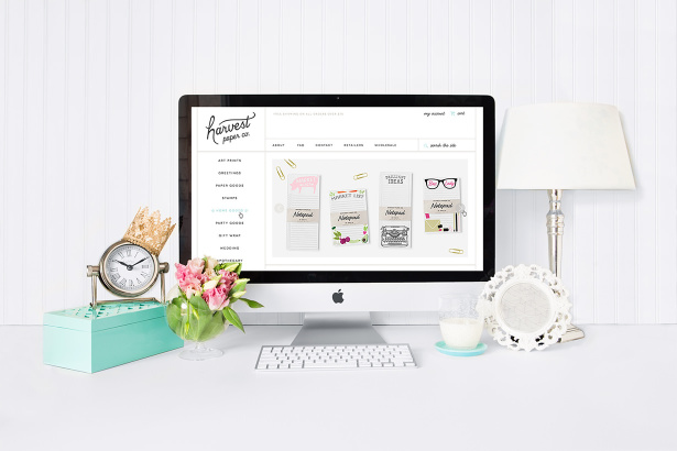 Harvest Paper Co custom website design