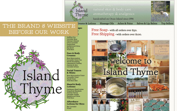 Island Thyme before they contacted Aeolidia for an eco-modern redesign
