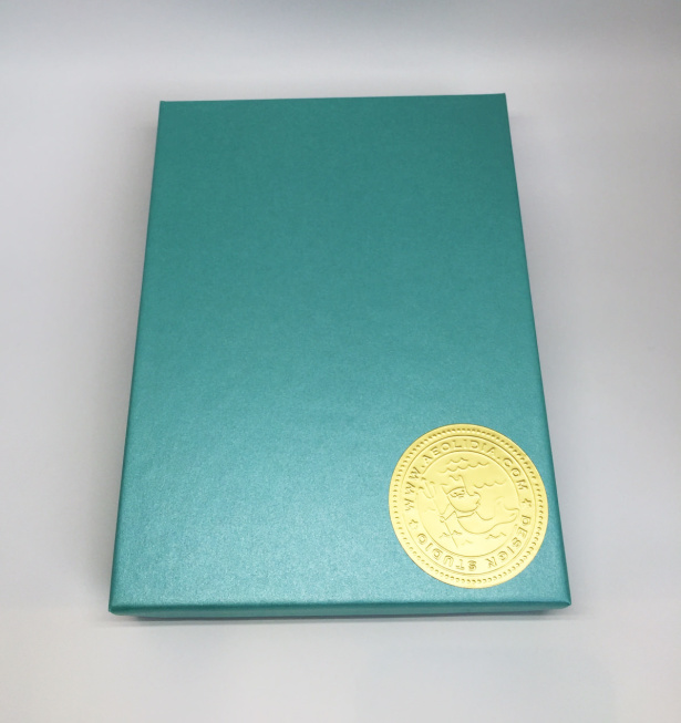 Our slightly shimmery aqua boxes