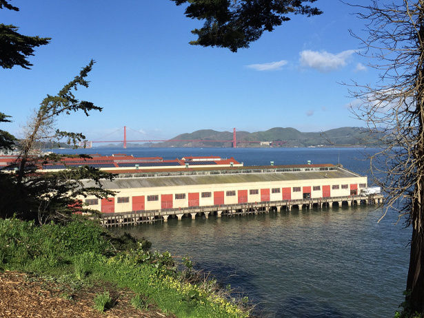 Looking down at Herbst Pavilion in San Francisco