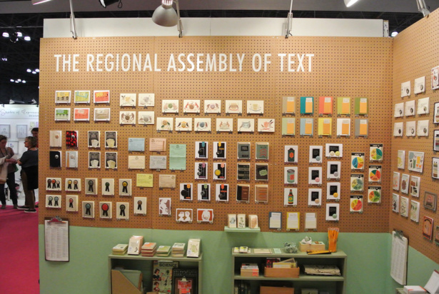 The Regional Assembly of Text stationery booth design