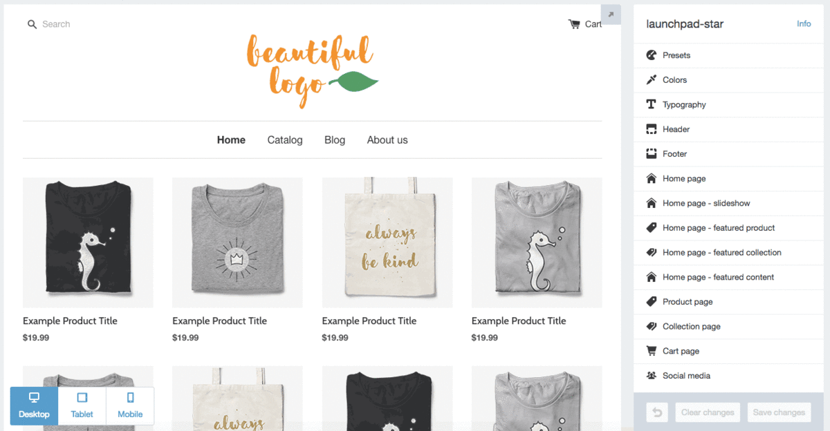 shopify theme editor