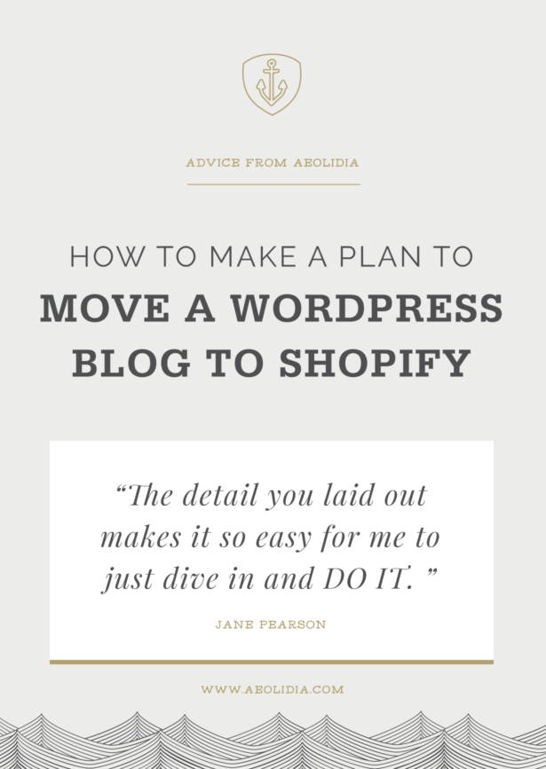 What to do if you have a huge WordPress blog that gets traffic and you want to take advantage of that traffic for your new Shopify shop.
