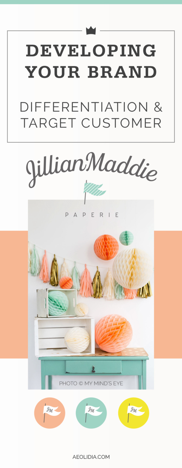 JillianMaddie Paperie is a new paper, packaging and party supply business. We worked to help differentiate this brand with a unique selling proposition, and to define a target customer profile.