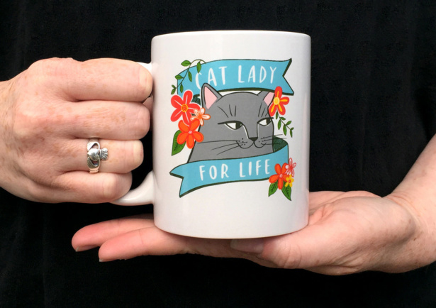 Emily McDowell cat lady mug
