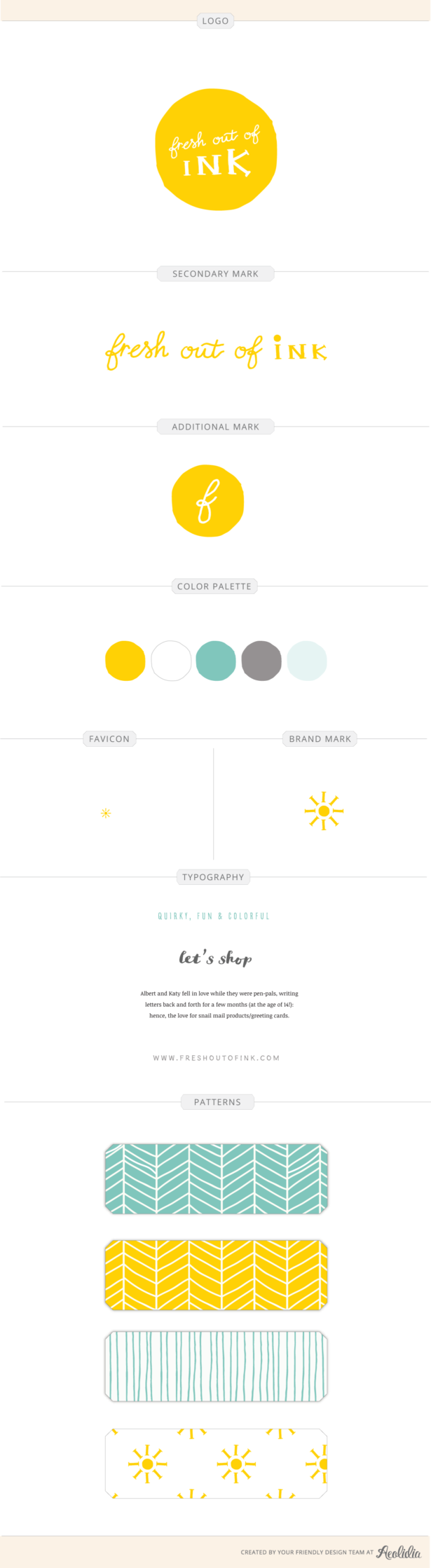How to start a new stationery shop; shown here is a brand style guide for a stationery shop.