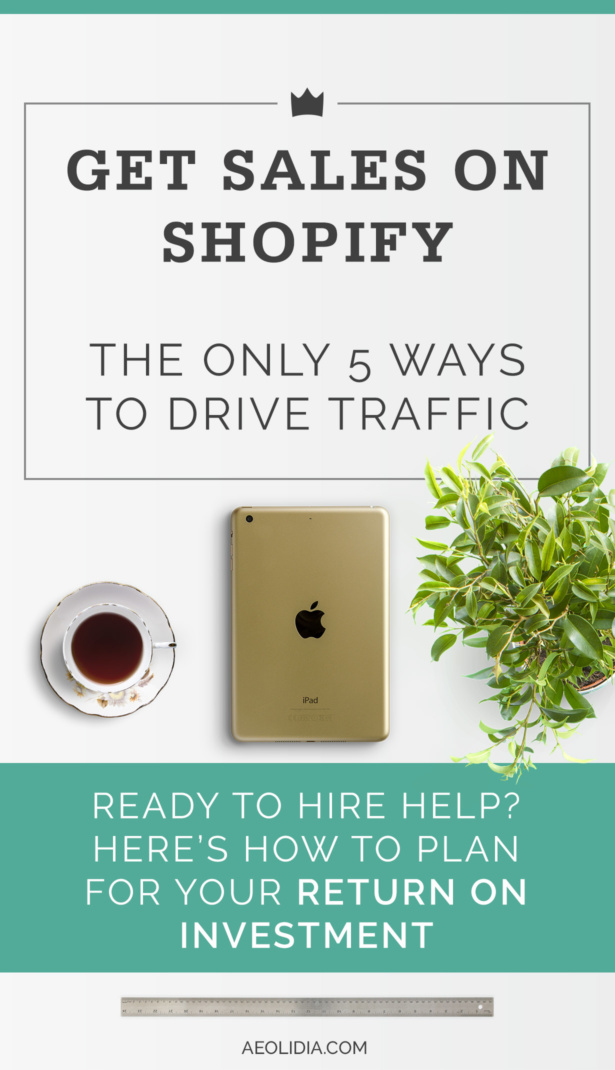Today we're talking about how to get more sales on Shopify - or how to get any sales on Shopify! Shopify doesn't have a built in search engine like Etsy, because it's not a marketplace. It's your own independent shop, which is great, and what you want. But with your own shop, you are responsible for every customer that comes through your virtual door.