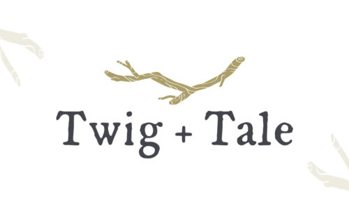 Twig + Tale logo for a sewing pattern business