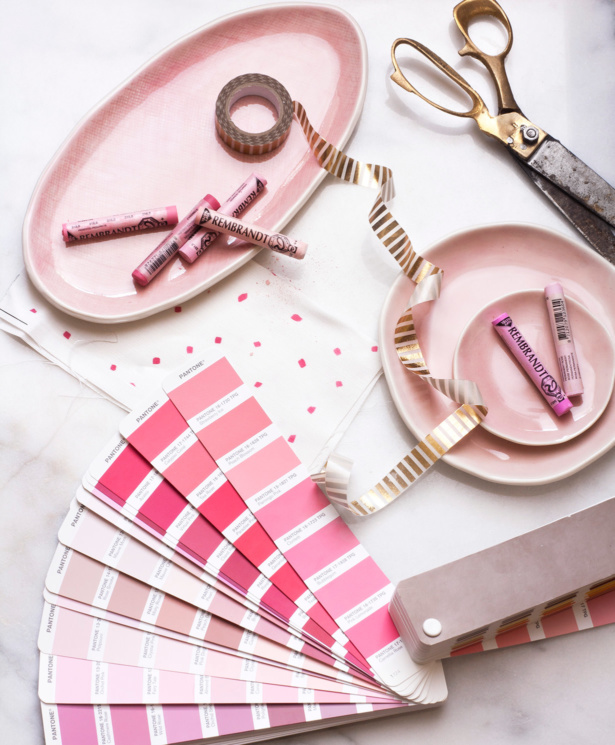 Pantone pinks, design process. Photo © Suite One Studio.