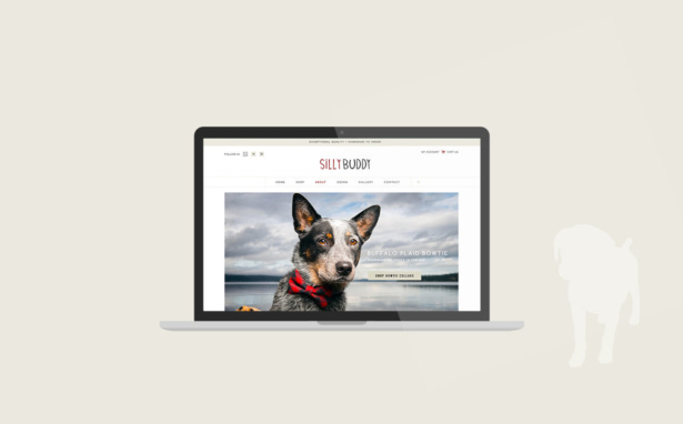 Silly Buddy website design by Aeolidia