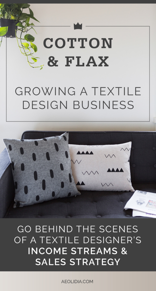 Behind the scenes with Erin of Cotton and Flax about growing a textile design business.