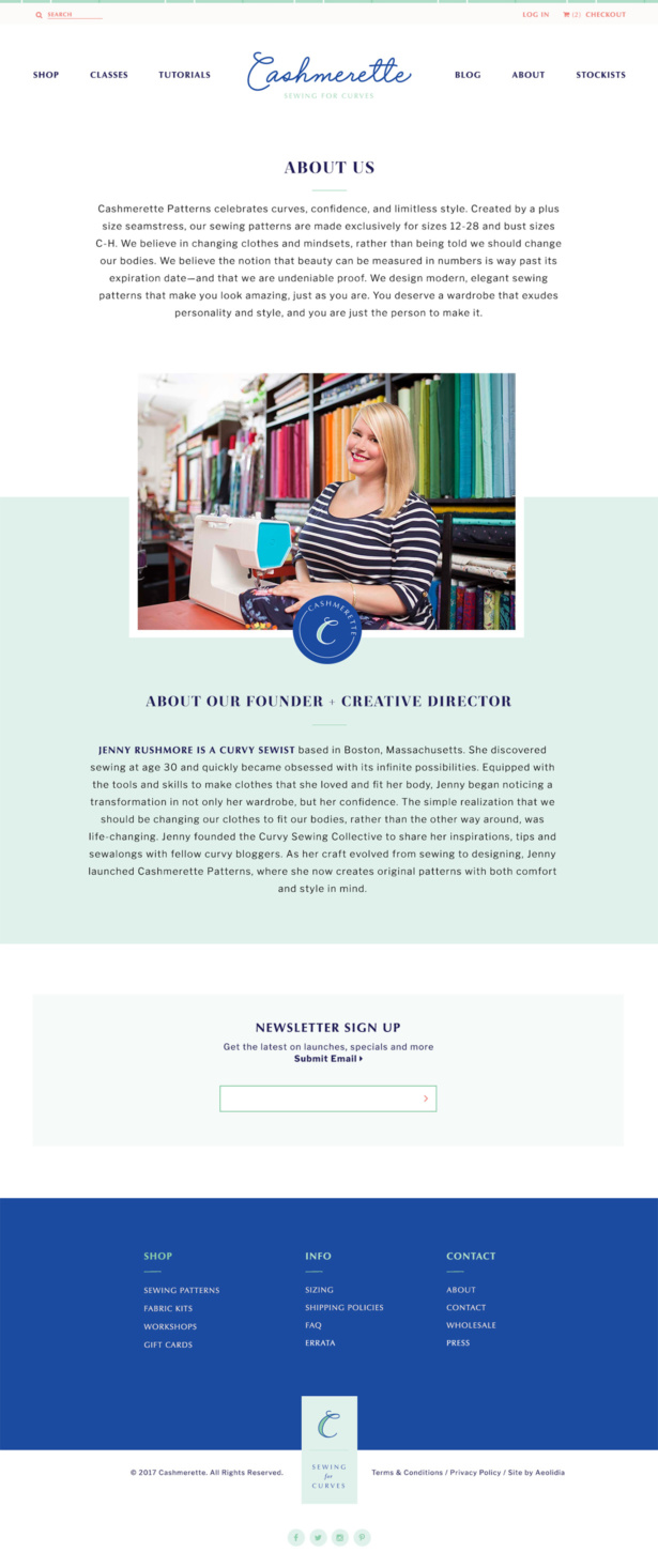 cashmerette ecommerce about page shopify cashmerette ecommerce about page shopify