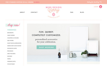 Miss Design Berry site design