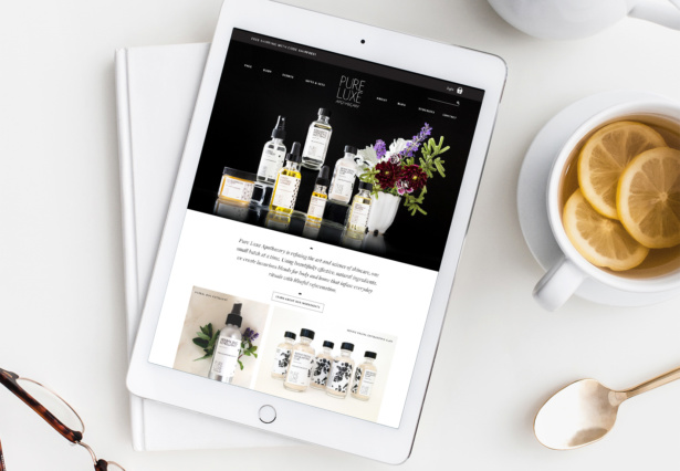 Shopify website design for an apothecary business