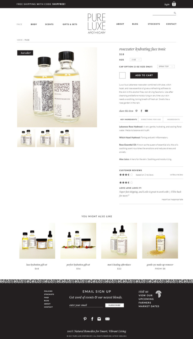 Get the inside scoop on natural beauty brand Pure Luxe Apothecary's custom Shopify website redesign in this ecommerce case study.