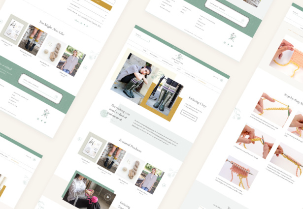 Custom Shopify website design for Pam Powers Knits