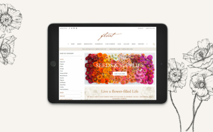 Shopify website design for a flower farm