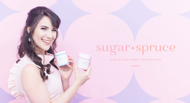 Sugar + Spruce Brand identity for a bath and body apothecary