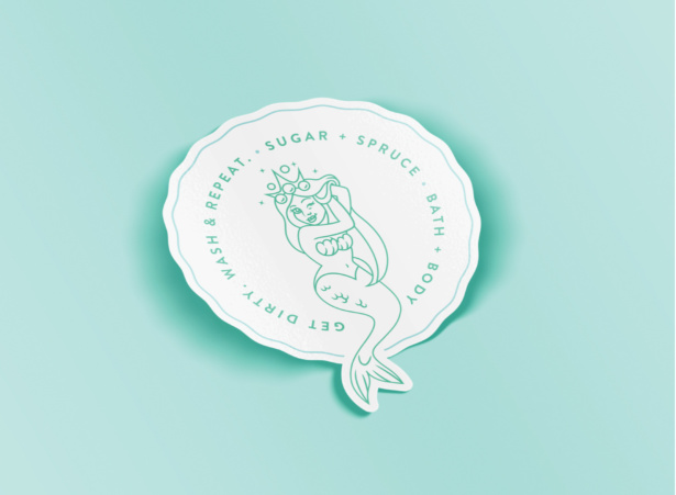 Sugar + Spruce custom illustrations for a bath and body apothecary