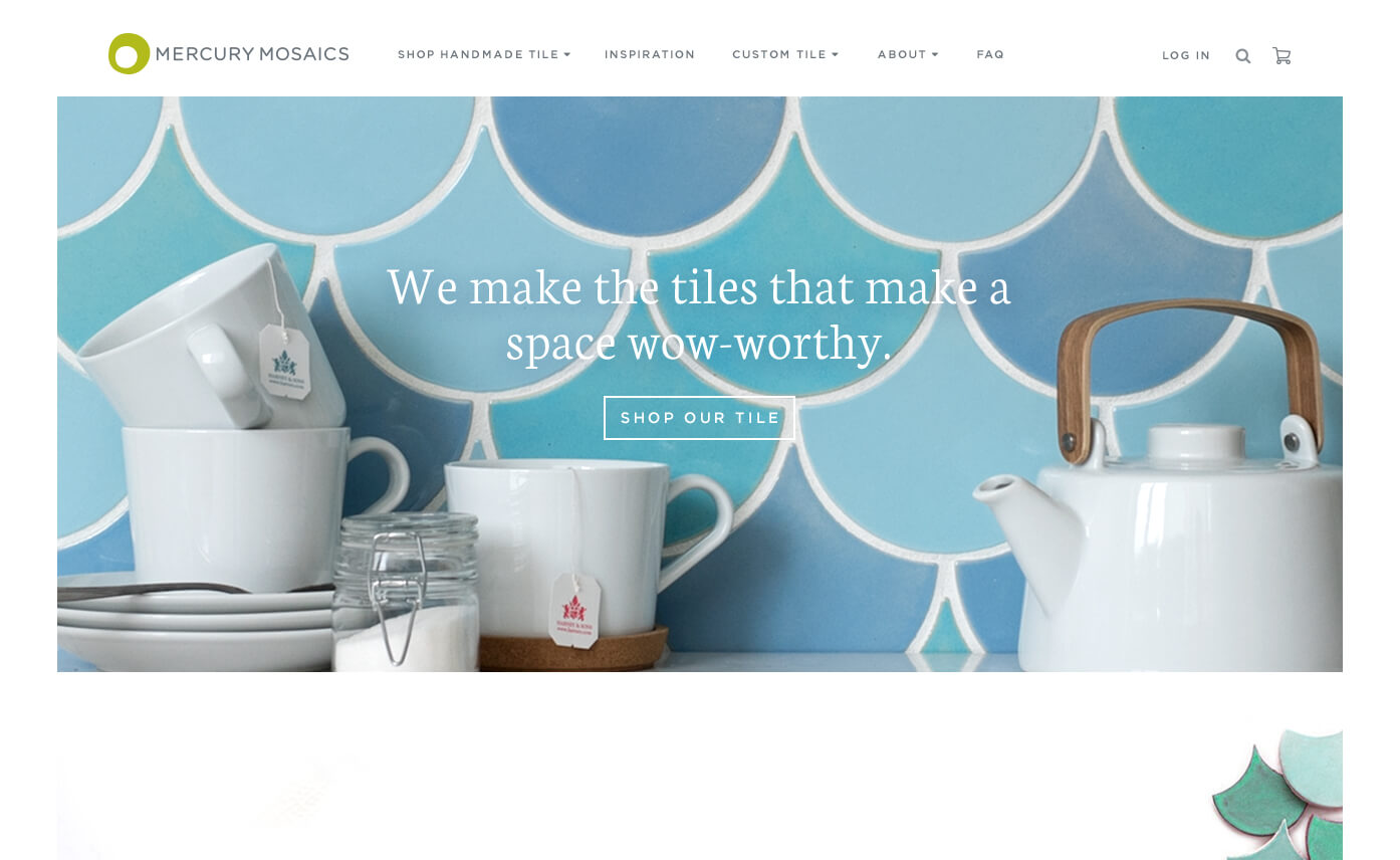 Setting up an ecommerce site for a brick and mortar handmade tile shop.
