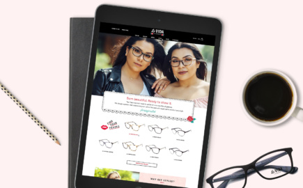 La Vida Eyewear mobile website design for an eyewear designer
