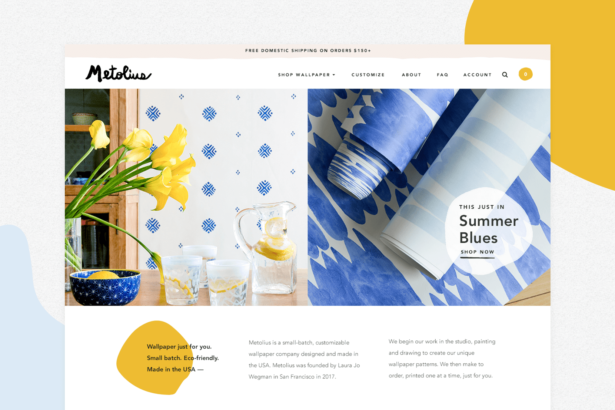 Metolius custom Shopify website for wallpaper designer
