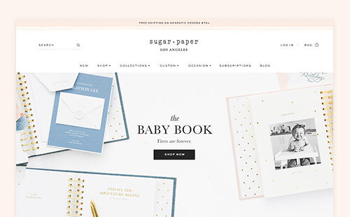 sugar paper baby book