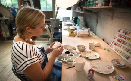 Ceramic Artist Molly Hatch launched her first tableware collection from her home studio in 2010 and quickly landed a licensing deal with Anthropologie. We recently asked Molly to share more about how her creative business has evolved and some of the lessons she’s learned over the years.