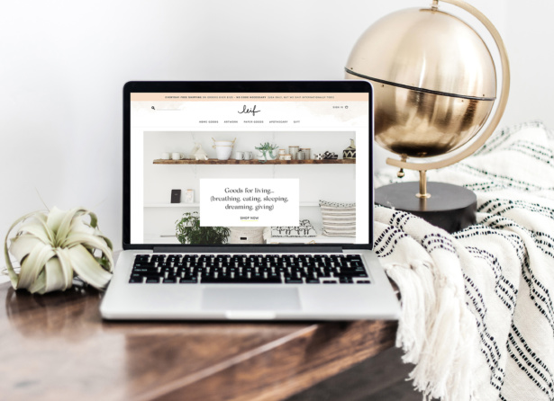 Leif Custom Shopify Website for housewares and accessories shop by Aeolidia, ecommerce web designer