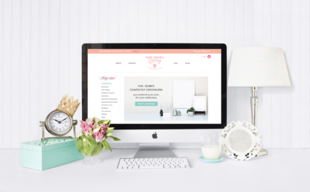 Custom Shopify design we did for Miss Design Berry, who we helped switch to Shopify from WooCommerce