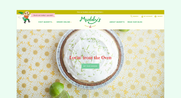 Muddy's Bake Shop custom Shopify website for Memphis bakery