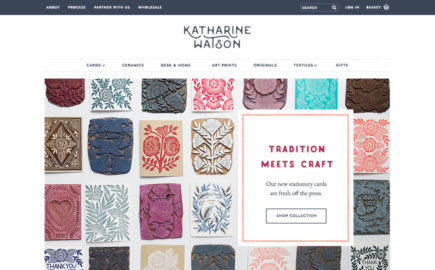 Katharine Watson Custom Shopify website for printmaking artist
