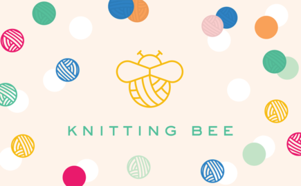 Knitting Bee Brand identity and custom Shopify website for Portland-based knitting store