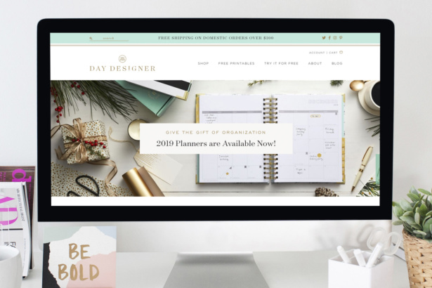 Day Designer Custom Shopify website for a planner designer