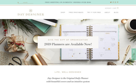 Day Designer Custom Shopify website for a planner designer