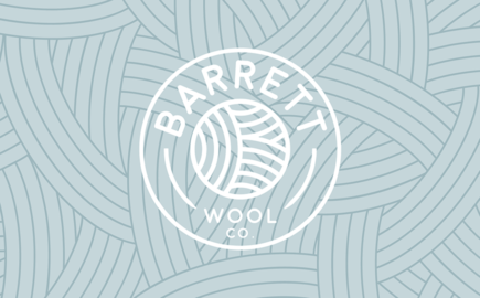 Barrett Wool Co Brand identity design for American-sourced yarn shop