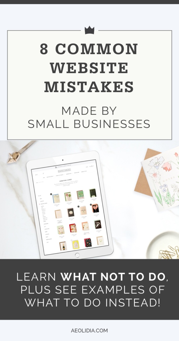 We often see small business owners make these common website mistakes. Learn what not to do, and see examples of what to do instead!