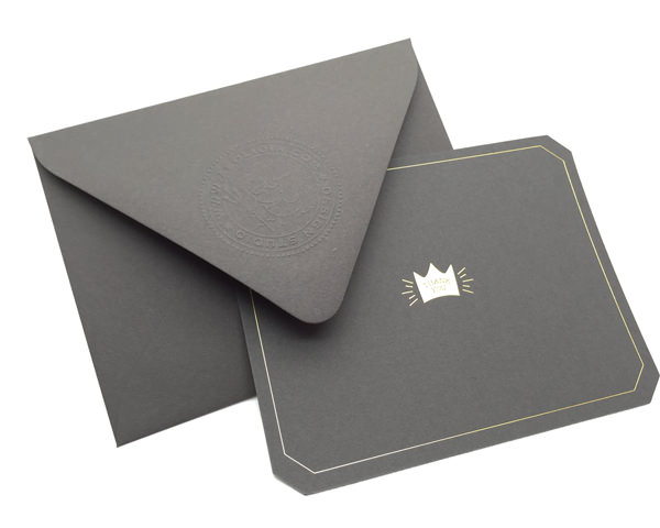 Remember my embosser? I also use it to emboss the flaps of the envelopes with our merman.